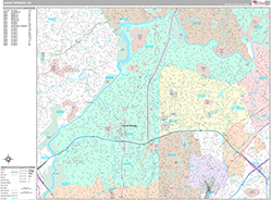 Sandy Springs Wall Map Premium Style 2026